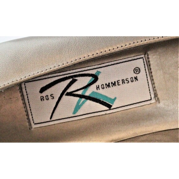 Ross Hommerson Classic Heels Leather  Pewter Slip On Pumps Square Toe 9W - Picture 11 of 11